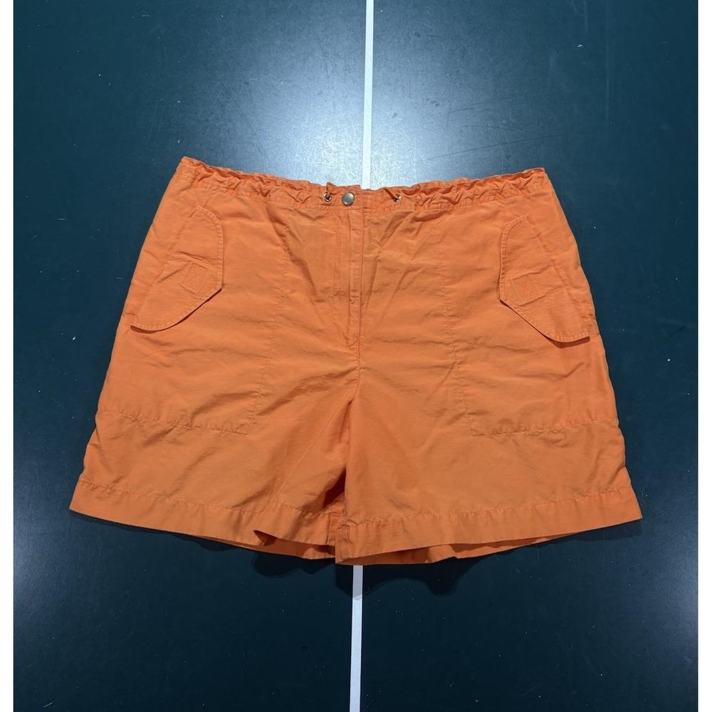 VTG Lauren Ralph Lauren Orange Utility Hiking Cargo Shorts Women's Small Nylon